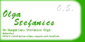 olga stefanics business card